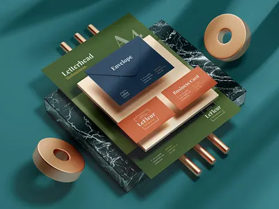 Modern Stationery Mock-Up Template 3d 3d text 80s animation branding cover letter design designposter graphic design illustration logo logo text motion graphics print cover resume cv stationary ui