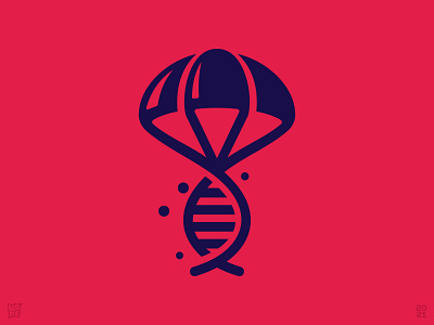 Supply Science delivery dna helix logo modern parachute science supply