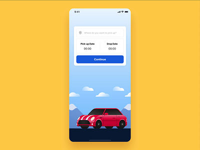 Car app design after effects animation app animation car animation car app design illustration illustrator mobile mobile app ui ui animation ux