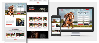 The Leading Online Horse Market branding design dribbble extaticdesign illustration ui uiux ux