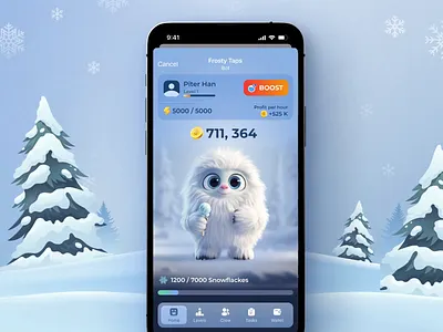 Frosty Taps | Telegram Mini App | Clicker betting casino clicker clicker game crypto gambling game app game interface gaming mobile casino mobile game online casino product design tap2earn tapgame telegram app telegram casino telegram game ui ux web game