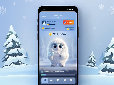 Frosty Taps | Telegram Mini App | Clicker betting casino clicker clicker game crypto gambling game app game interface gaming mobile casino mobile game online casino product design tap2earn tapgame telegram app telegram casino telegram game ui ux web game