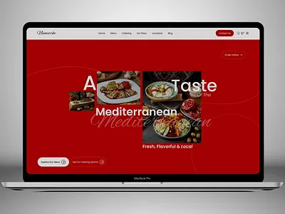 Mediterranean Restaurant Landing Page UI