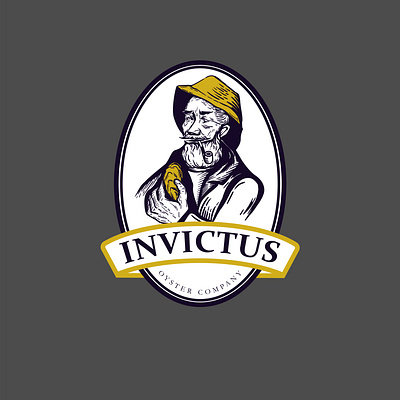 Invictus Oyster Company Logo Concept branding design graphic design illustration illustrative logo logo logo creation logo design vintage logo