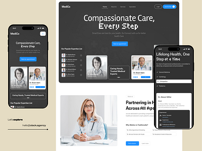 Health Care Website Landing Page Design dental health dentist design desktop doctor healthcare healthcareui hospital ios landing page medical medical services medical website online doctor appointment patient ui uiux uxdesign web website