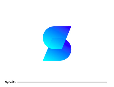 SyncUp Branding branding gradient logo modern s s logo transparency