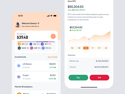 Crypto App exploration design product design ui uiux ux