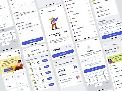 tripier_ui concept digital tickets light mode mobile app public transport tickets tickets sharing ui concept