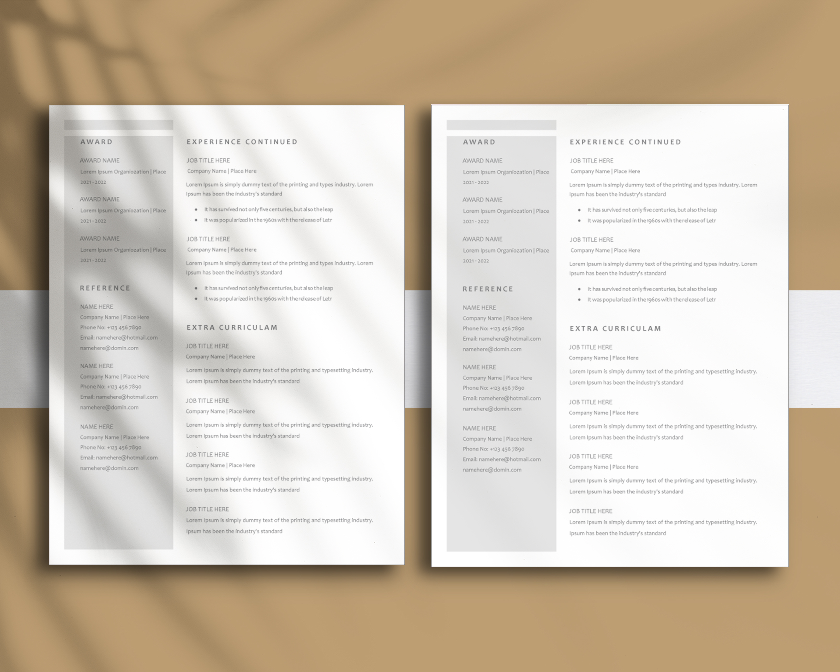 Professional, Modern Resume Design Template for Word & Pages job search success