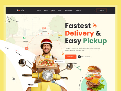 Food Delivery website design chef cooking delivery service ecommerce fast delivery food food and drink food delivery food delivery app food delivery platform food delivery service homepage landing page online food delivery restaurant shipping snacks user interface web design website
