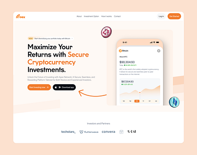 Hero page Exploration (Crypto) design product design ui uiux ux