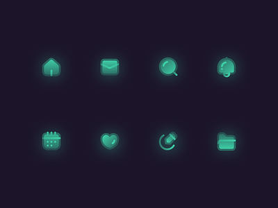 Chubby Icon Set - Firefly Style app bell calendar dark edit favorite figma folder heart home icon icon pack icon set love mail night notification search ui vector