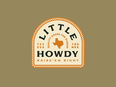 Little Howdy Patch art branding illustration lockup logo patch texas texture vector