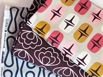 Barkcloth prints 60s 70s abstract atomic barkcloth brown fabric flower geometric gold home decor kitschy mid century mod modern pattern pink print retro surface design