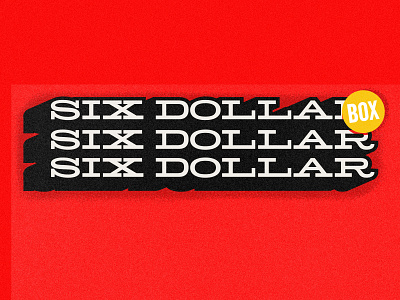 six dollar box branding design lockup tacos texture