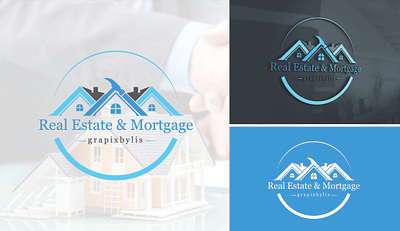 Real Estate Logo branding city construction corporate finance grapixbylis home house logo minimalist modern mortgage professional realestate realty