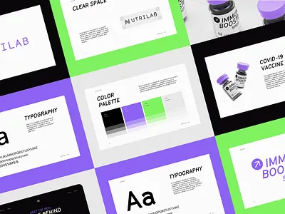 Nutrilab brandbook brand brandbook business identity interface logo logotype product slides ui visual