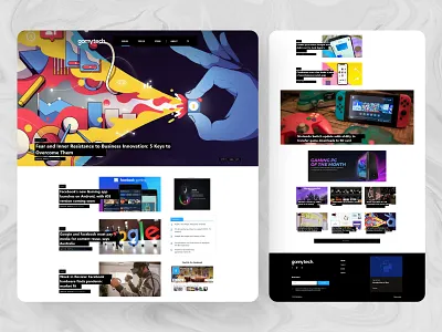 GoMyTech - Tech Blog Landing Page blog landing page magazin tech ui user interface ux web