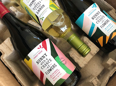 SUNNY WINES branding design graphic design logo packaging design wine wine packaging