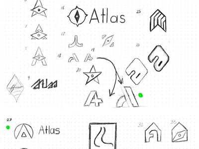 Atlas logo sketches / exploration atlas atlashome brand branding design exploration logo sketches