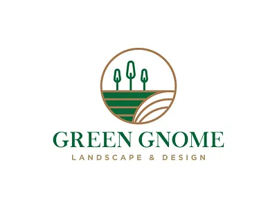 Green Gnome Landscape & Design branding design illustration logo typography vector