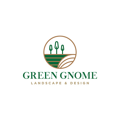 Green Gnome Landscape & Design branding design illustration logo typography vector