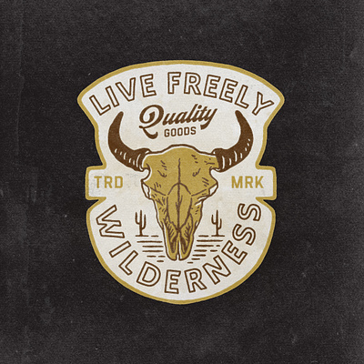 Life Freely angonmangsa badge badges branding cowboy design graphicdesign hand drawn illustration logo merch merchandise premade ui vector