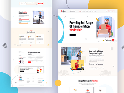 Logistic Agency agency clean corporate design graphic design illustration landing page design logistic transport support ui ux website