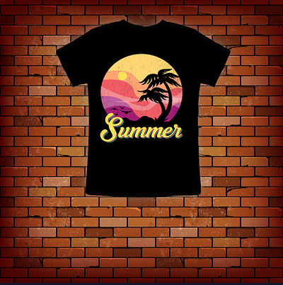 Summer T shirt custom custom t shirt design illustration logo shirt tee tshirt typography