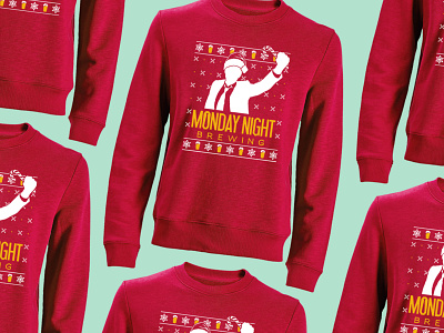 Monday Night Brewing Christmas Sweater apparel brewery brewing christmas graphic design monday night brewing ugly christmas sweater vector