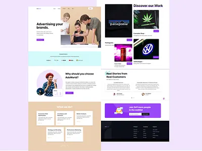 AdsWorld landing page advertising agency design figma ui ux