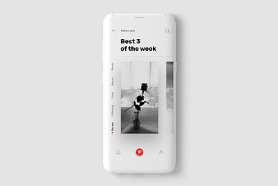 Pinterest App UI Design Concept animation app branding design illustration logo ui ux vector website