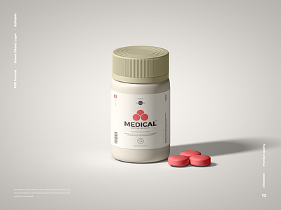 Free Medical Bottle Mockup medicine mockup