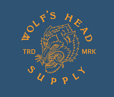 Wolf’s Head Supply Logo (just for fun) brand branding design freelance freelance designer graphic design illustration logo typography vector