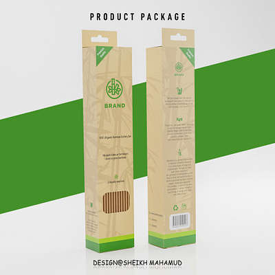 Product Packaging│ Cutlery Packaging │ Product Label 3d box design cutlery pacakging ecofriendly packaging graphic design label design package package design packaging design product pacakge product package product packaging