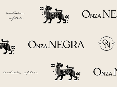 Onza Negra Café abstract animal animallogo brand branding design graphic design illustration logo symbol system texture