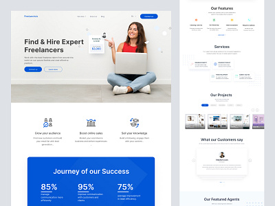 freebie - landing page: freelancer website design home page homepage landing landing page landingpage web webdesign website website design