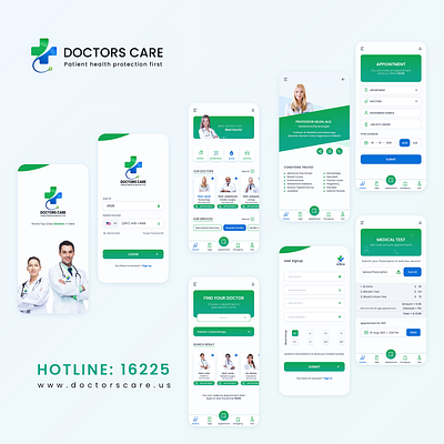Online Doctors CARE android mobile mobile app product ui ui design uiux user interface ux ux design