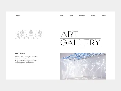 Cube Art Gallery | Website art art gallery consept design gallery minimal typography ui ui design web web design website