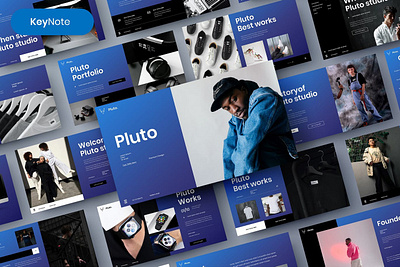 Pluto Multipurpose Template clean colorful company corporate google slides keynote modern multipurpose multipurpose template photography pitch deck portfolio powerpoint presentation studio template unique web design web development website