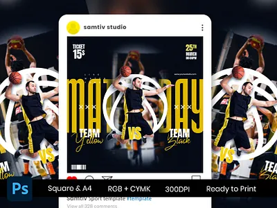 Matchday Schedule Basketball Flyer street basketball