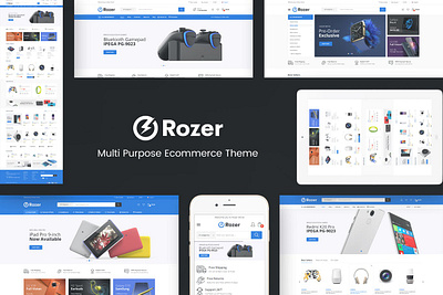 Rozer - Digital Responsive OpenCart Theme app branding clothes color design digital fashion healthcare opencart organic responsive swatches technology template theme ui ui design ux ux design website