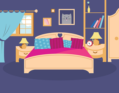 a bedroom cartoon characterdesign design illustration illustrator vector