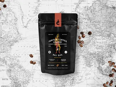 Ishtar Coffee - Branding & Package Design branding design graphic design hand drawn illustrated logo illustration illustrator logo pen ink pen ink vector