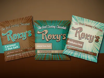 Package Design: Roxy's Chocolates, Victoria BC branding design food food packaging graphic design jesse ladret logo malcontent creative print typeography vancouver island victoria bc