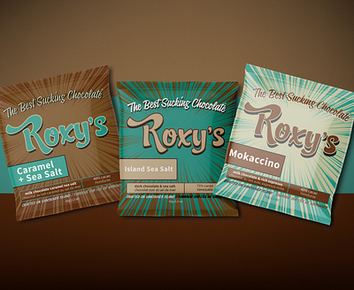 Package Design: Roxy's Chocolates, Victoria BC branding design food food packaging graphic design jesse ladret logo malcontent creative print typeography vancouver island victoria bc