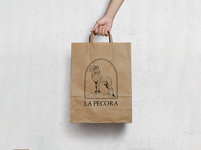 La Pecora Logo and Illustration animal branding drawing goat illustration logo sheep