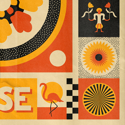 Brighter branding design graphic design illustration illustrator logo music poster psychedelic retro vintage