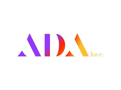 Logo for ADA love. branding creative design logo pixelmator