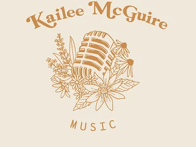 Vintage Mic Logo flowerlogo logo miclogo musician vintage vintageflowers